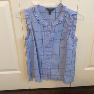 J.Crew Sleeveless Ruffle Blouse